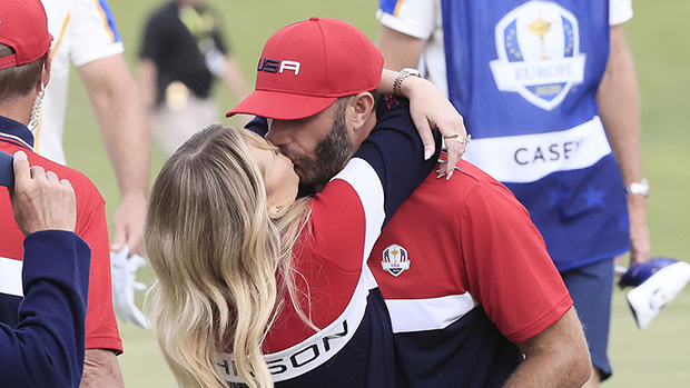 Paulina Gretzky Jumps Into DustinJohnson’s Arms & Kisses Him After RyderCup Win