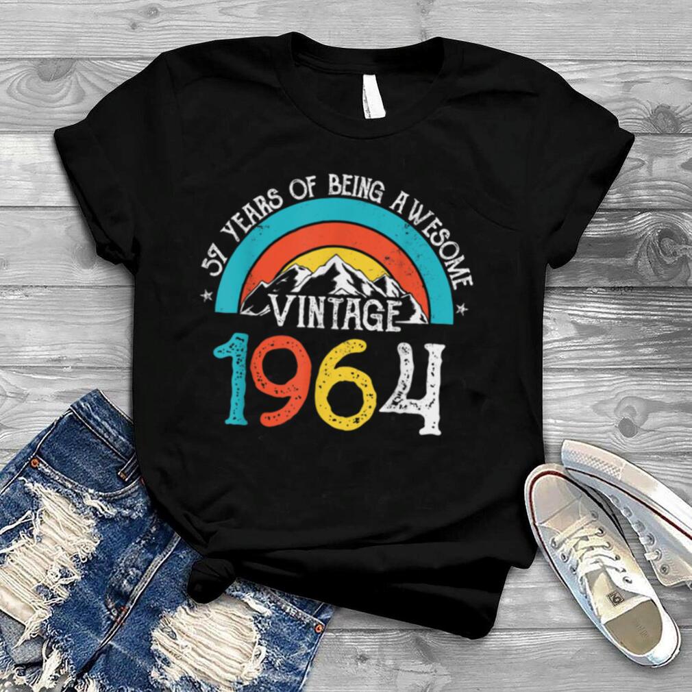 1964 Vintage Birthday Gift Tee Retro Style 57th Birthday for Women Vintage 1964 Unisex T-Shirt Happy 57th Birthday Gift For Him Her