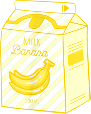Banana Milk yume Kawaii Anime soft japanese yellow aesthetic T Shirt
