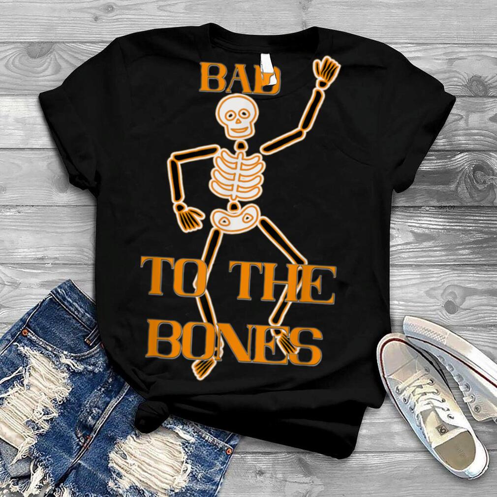 Halloween Squad Funny Graphic Bad to bones Tops T Shirt