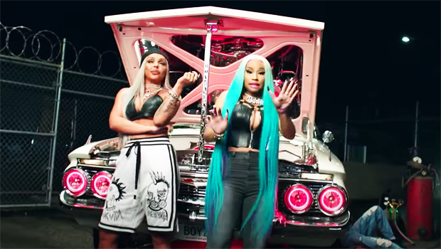 Nicki Minaj Rocks Ridiculously LongTurquoise Hair In ‘Boyz’ Video With JesyNelson