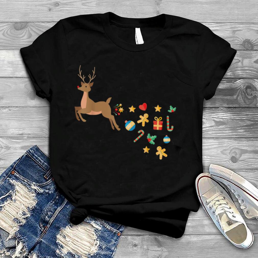 New Ladies Xmas Santa Reindeer Print Short Sleeve Christmas Novelty T-Shirt Top 