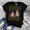 Ugly Sweater Christmas Cute Jack Russell Santa Hat Reindeer T Shirt