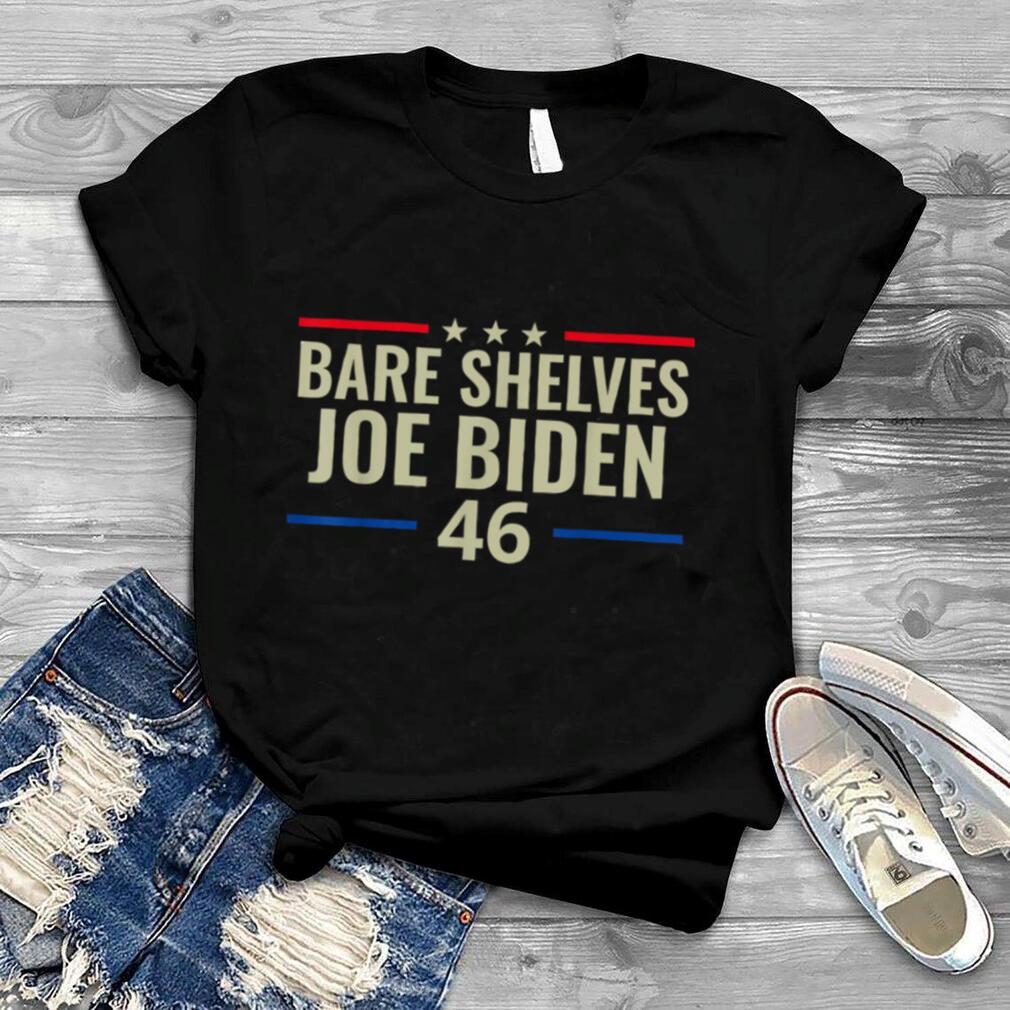 Vintage Bare Shelves Biden Funny Meme USAmerica Flag T Shirt