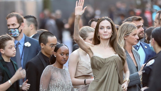 Zahara Jolie-Pitt Wears Mom Angelina’s2014 Elie Saab Couture Oscars Dress At‘Eternals’ Premiere