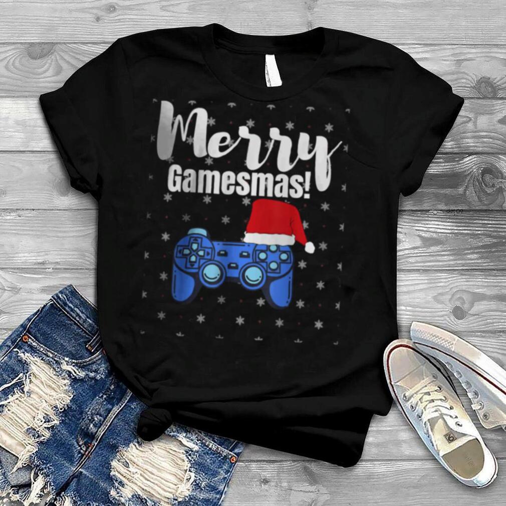 Merry Gamesmas Funny Christmas Video Game Gamer Gaming T Shirt