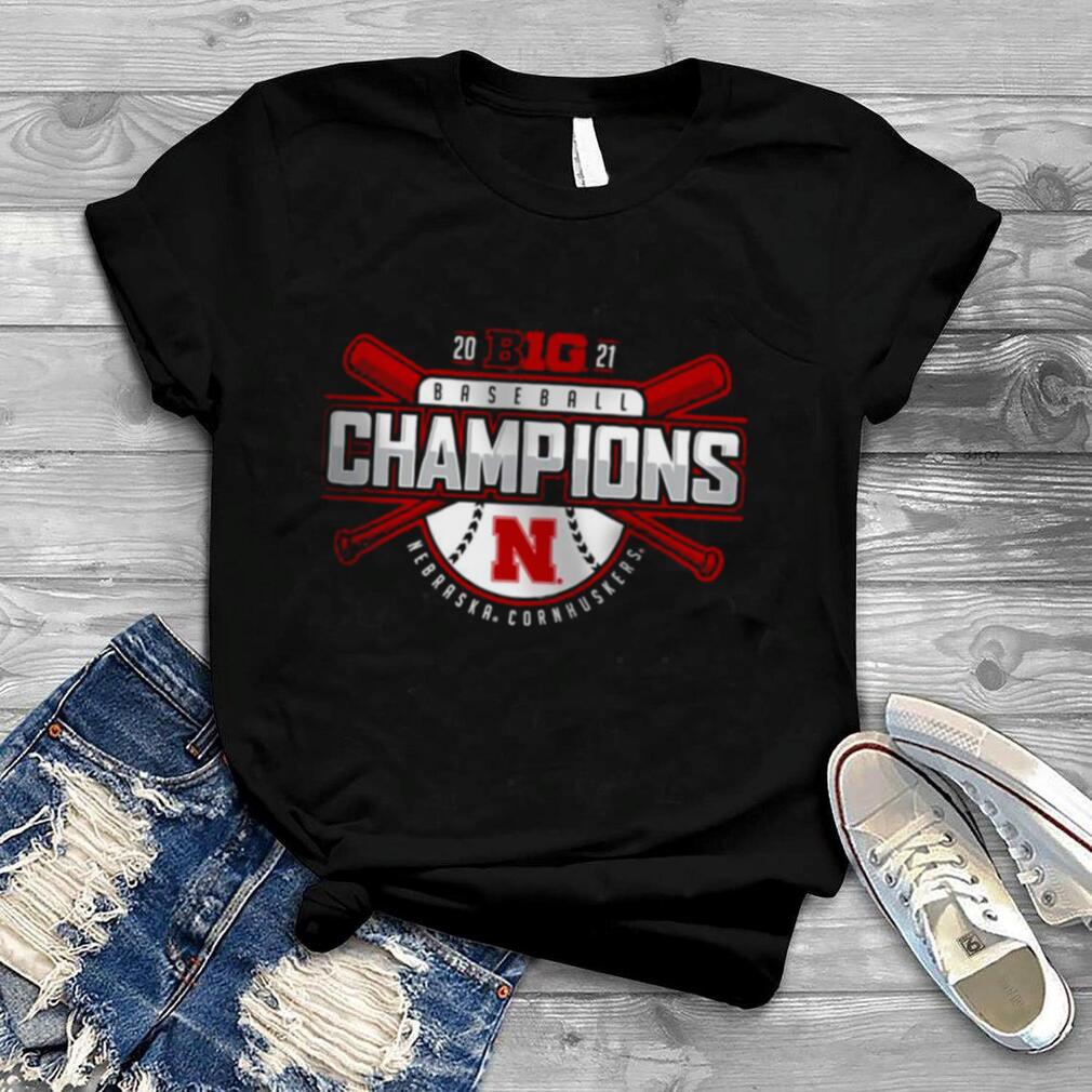 Nebraska Huskers 2021 Big Ten Baseball Conference Champions Locker Room Merch Shirt