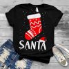 Santa Stocking Christmas Symbols Santa Claus Lover Festive T Shirt