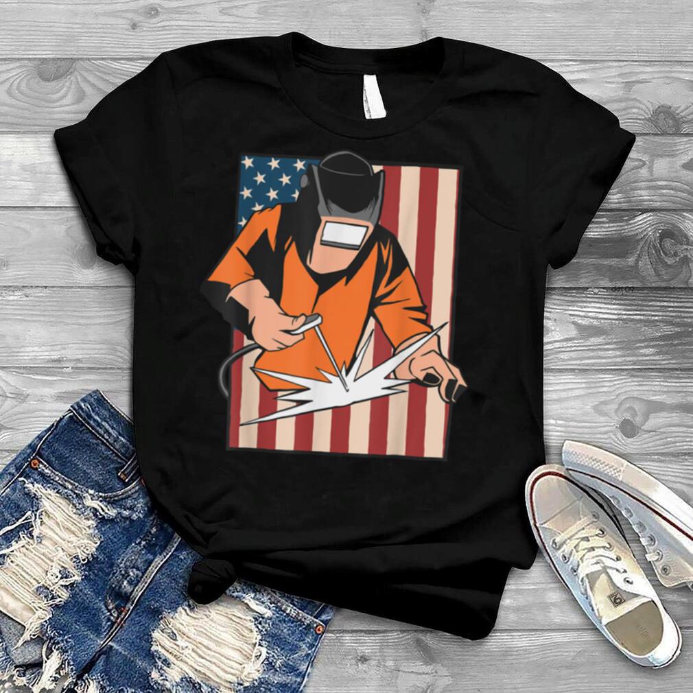 American Flag Welding Novelty Welder Designs T Shirt