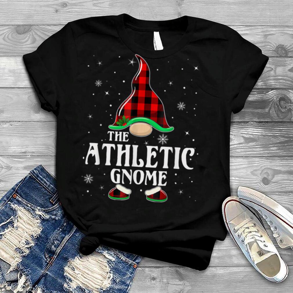 Athletic Gnome Buffalo Plaid Matching Family Christmas T Shirt