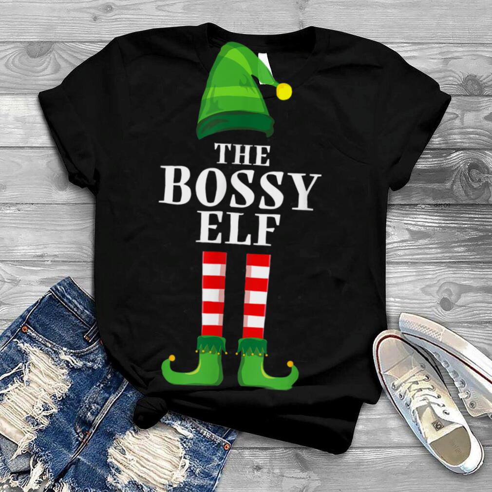 Bossy Elf Family Matching Group Christmas Party Pajama T Shirt
