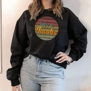 Give Thanks with Grateful Thanksgiving Retro T Shirt