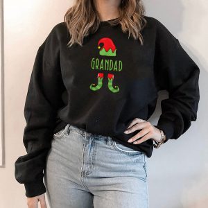 Grandad Funny Christmas Matching Family Elf Nickname T Shirt