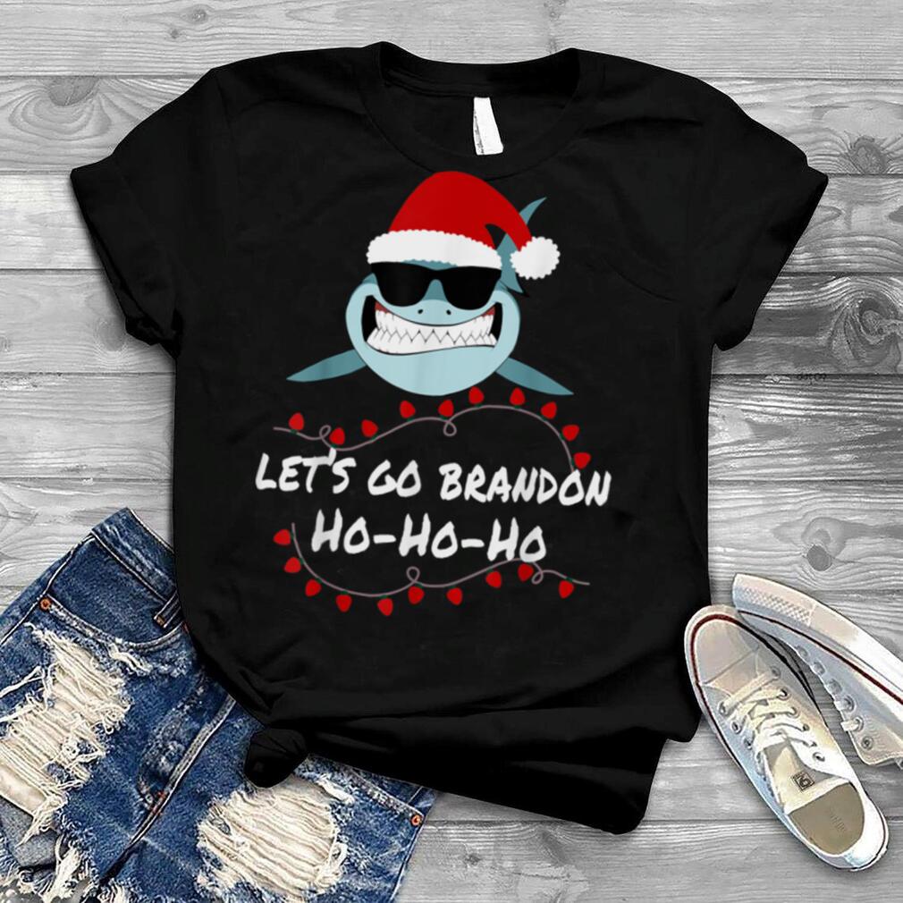 Let's Go brandon Shark Ho Ho Funny Adult ,Kids Christmas T Shirt