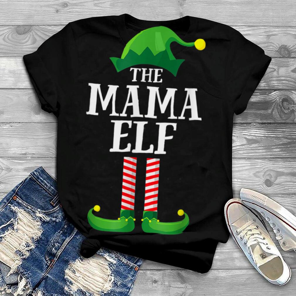 Mama Elf Matching Family Group Christmas Party Pajama T Shirt