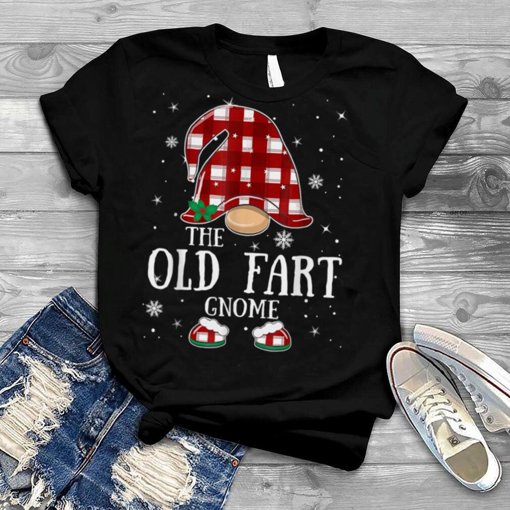 Old Fart Gnome Buffalo Plaid Matching Family Christmas T Shirt