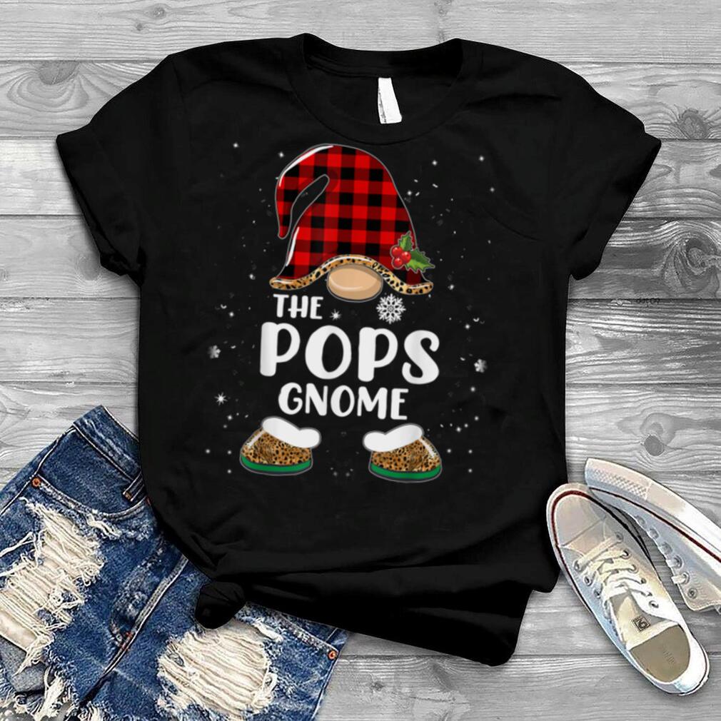 Pops Gnome Buffalo Plaid Matching Family Christmas Pajama T Shirt