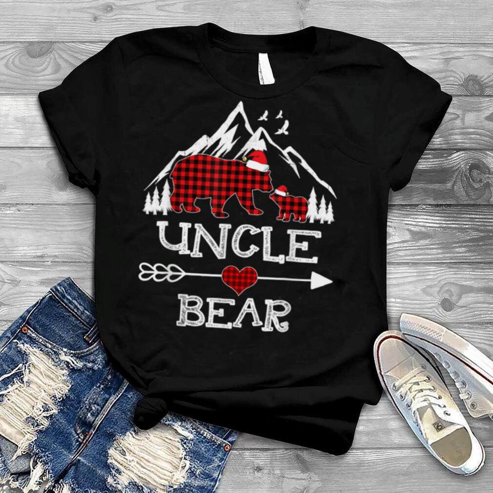Uncle Bear Christmas Pajama Red Plaid Buffalo Family T Shirt