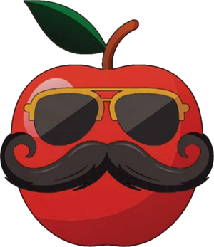 Apple Mustache Tshirt Funny Cool Apple Fruit With Mustache Shirt