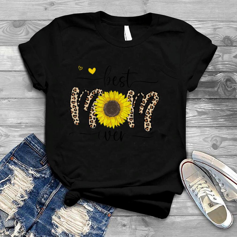 Leopard and Turquoise Sunflower T-shirt.