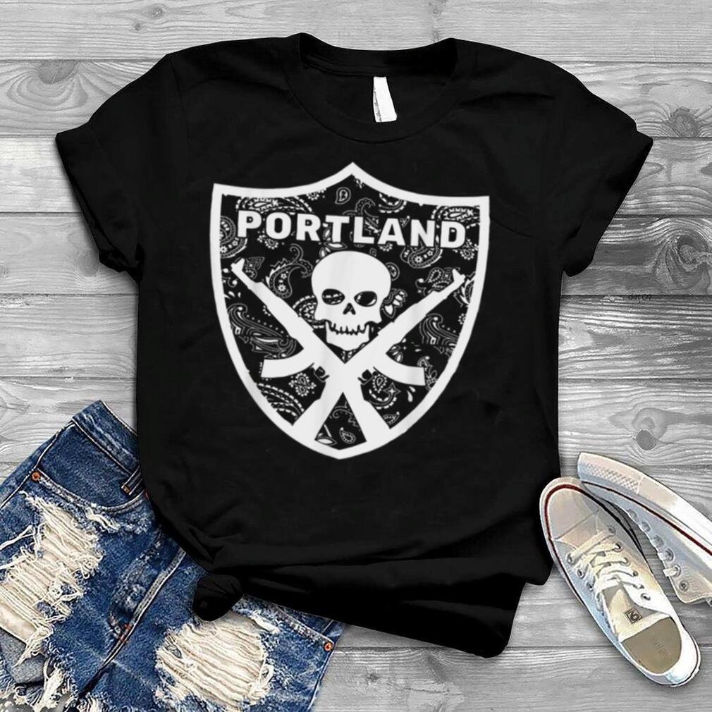 Portland Skull AK 47 Hip Hop Rap T Shirt B09WD1HNSP