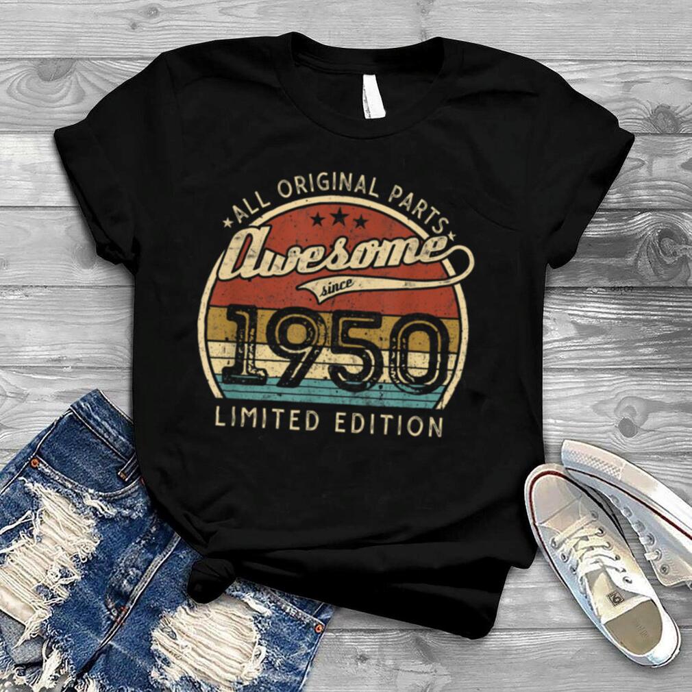 Retro Vintage 1950 Limited Edition 72nd Birthday 72 Year Old T Shirt B09W8S6D91