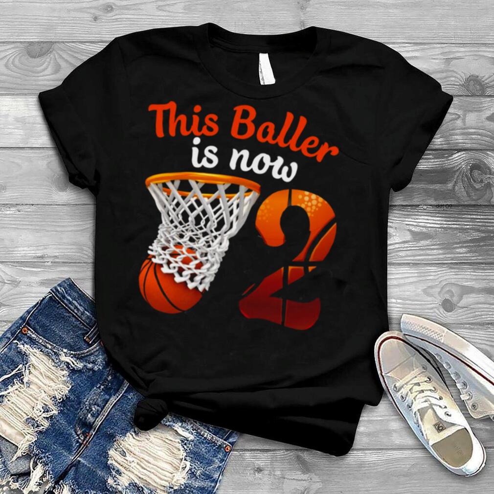 2 Geburtstag Basketball Lustiges 2 Jahre Alt Kinder Geschenk Shirt