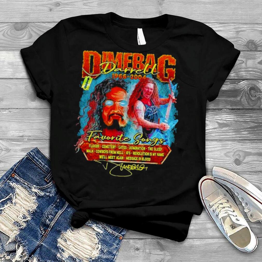 Dimebag darrell 1966 2004 favorite songs shirt