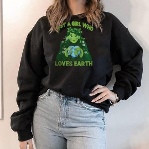Just A Girl Who Loves Earth Day Mother Cute Girl Planet T Shirt