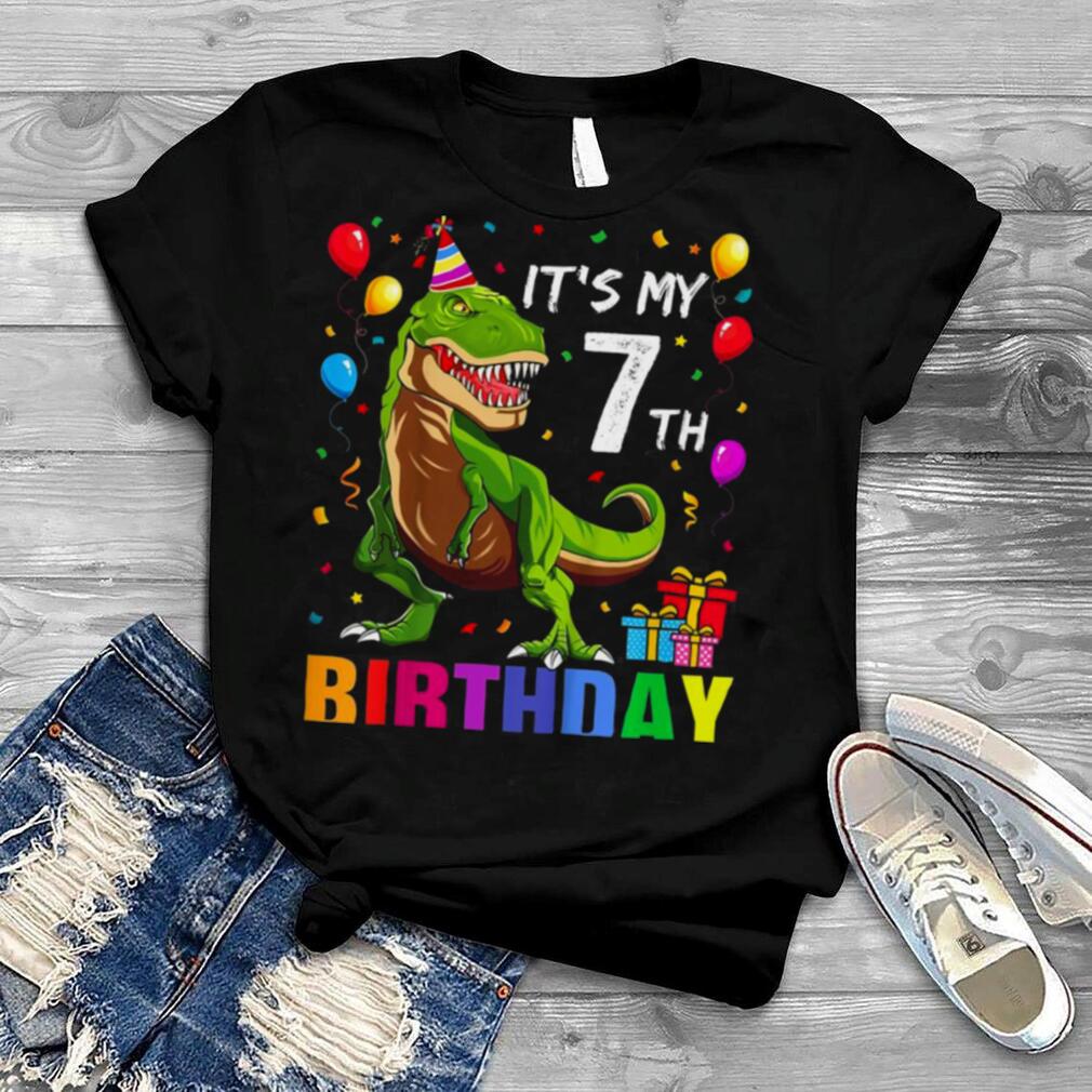 Kids It’s My 7th Birthday Happy 7 Year TRex Shirt Shirt