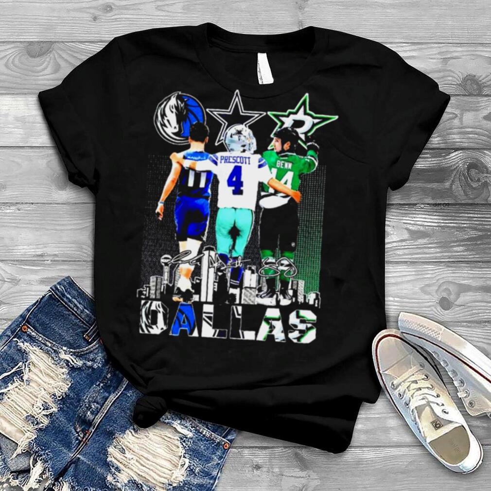 Dallas Mavericks Doncic Dallas Cowboys Prescott Dallas Stars Benn Signatures Dallas City Shirt