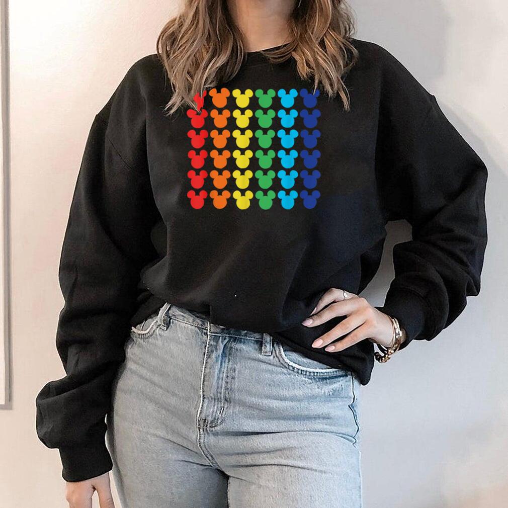Disney Mickey Mouse Icon Gradient Rainbow Camiseta 
