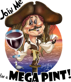 Join Me Mega Pint Johnny Depp Captain Jack Sparrow Funny Art Unisex T Shirt