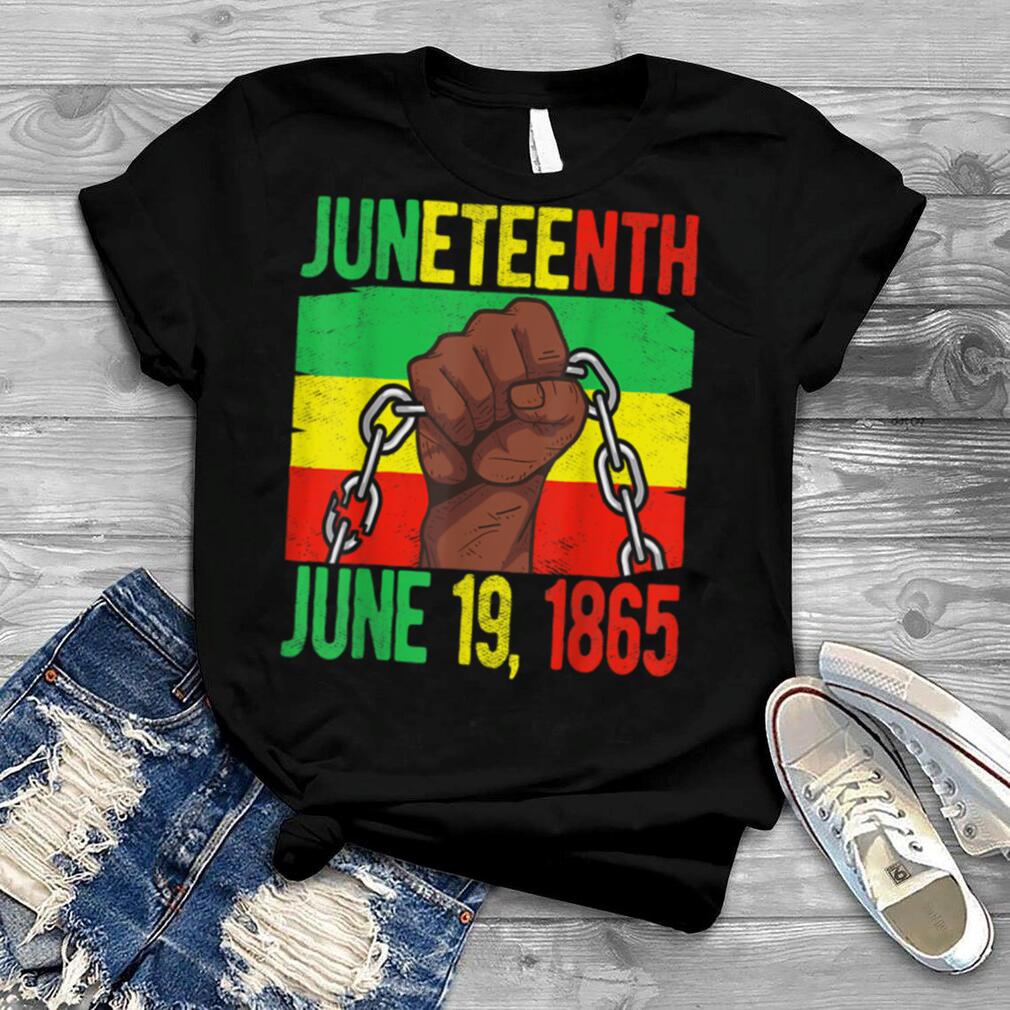 Juneteenth June 19th 1865 Juneteenth Black Freedom Day Flag T Shirt B0B2DZQZS6