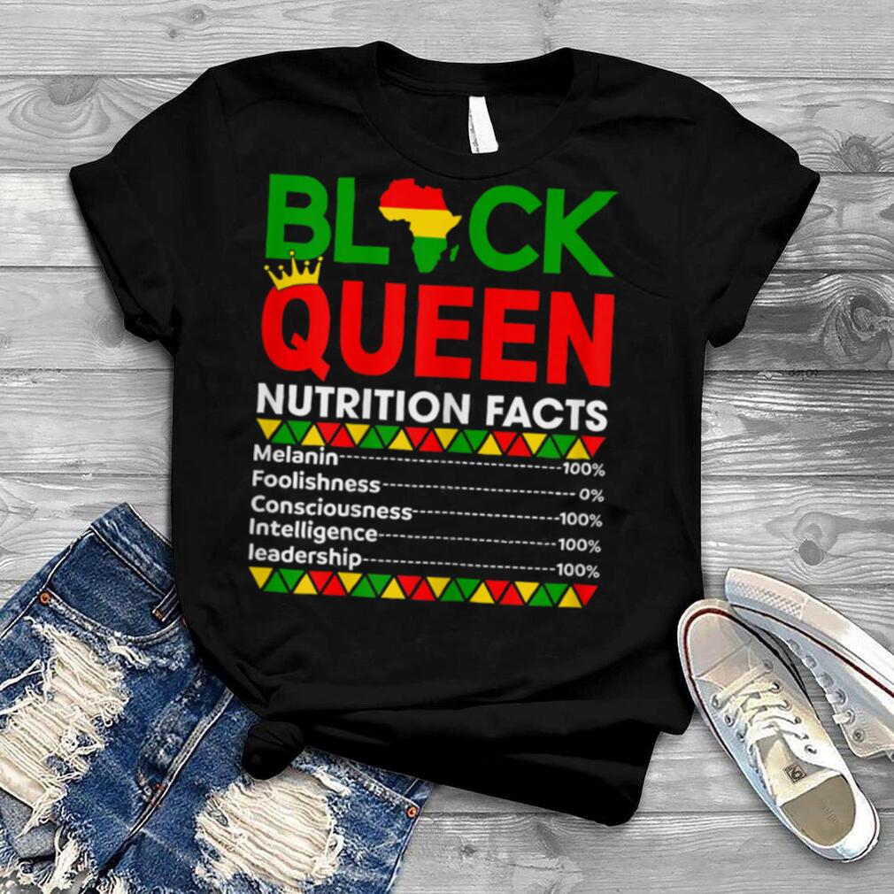 Juneteenth Melanin Black Queen Nutritional Facts Black King T Shirt B0B2DM5D7B