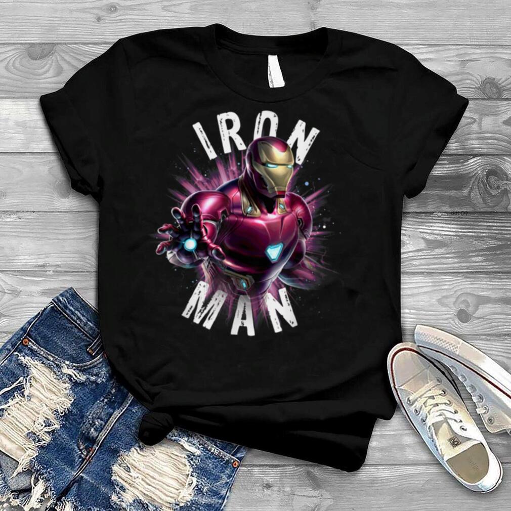 Marvel Avengers Endgame Iron Man Space Poster Graphic shirt