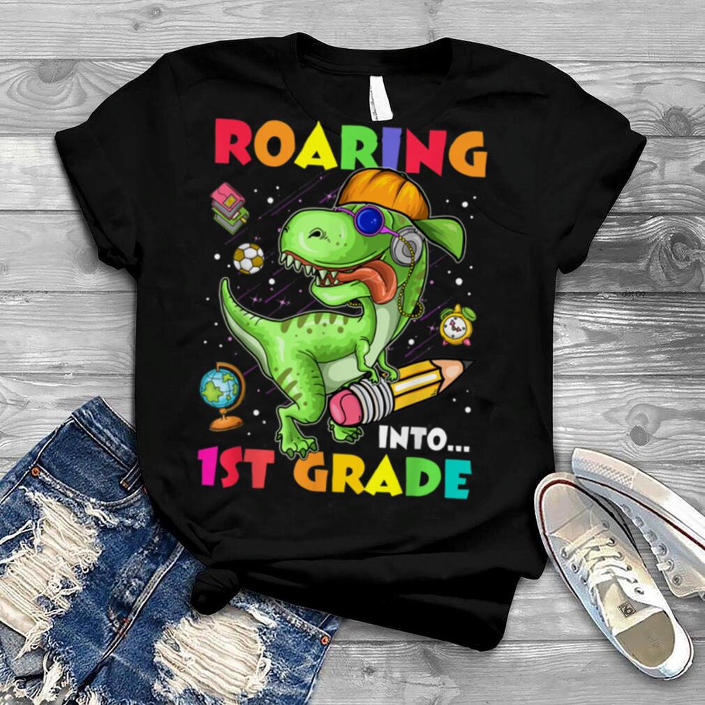 Roaring 1st Grade Dinosaur T Rex Back to School,Baby Dinosaur ready to Crush 1st Grade shirt,Matching Back to School gift,Personalized shirt