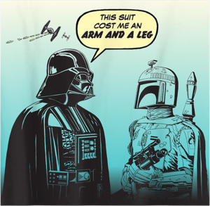 Star Wars Funny Darth Vader and Boba Fett Comic T Shirt