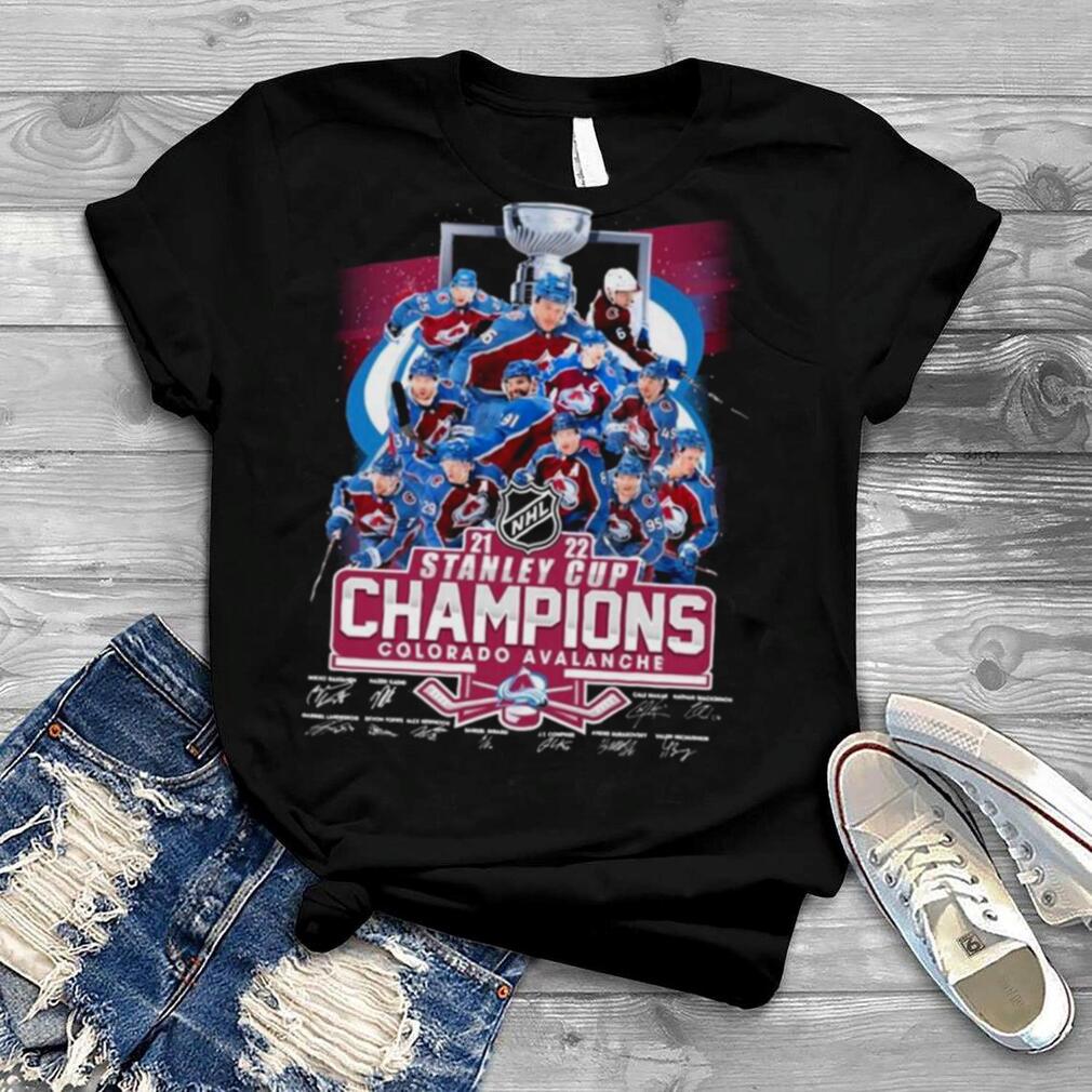 2021 2022 Stanley Cup Champions Colorado Avalanche Signatures Hockey Shirt