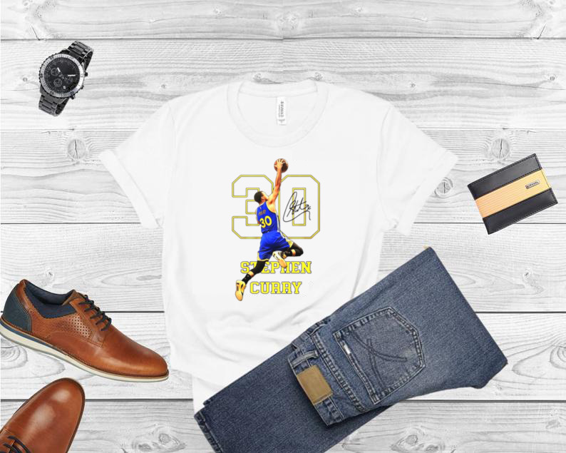 30 Stephen Curry Golden State Warriors signature T shirt
