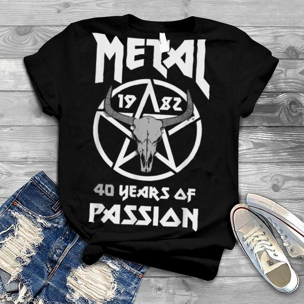 40th Birthday Death Metal 1982 Gift Pentagram T Shirt