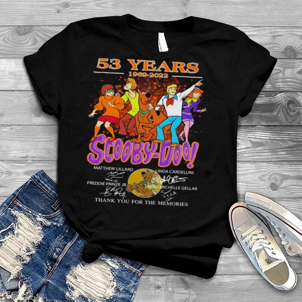 53 Years 1969 2022 Scooby Doo Signatures Thank You For The Memories Shirt