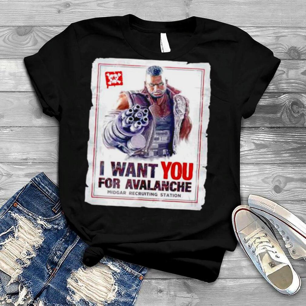 Barret Wallace Wants You for Avalanche shirt