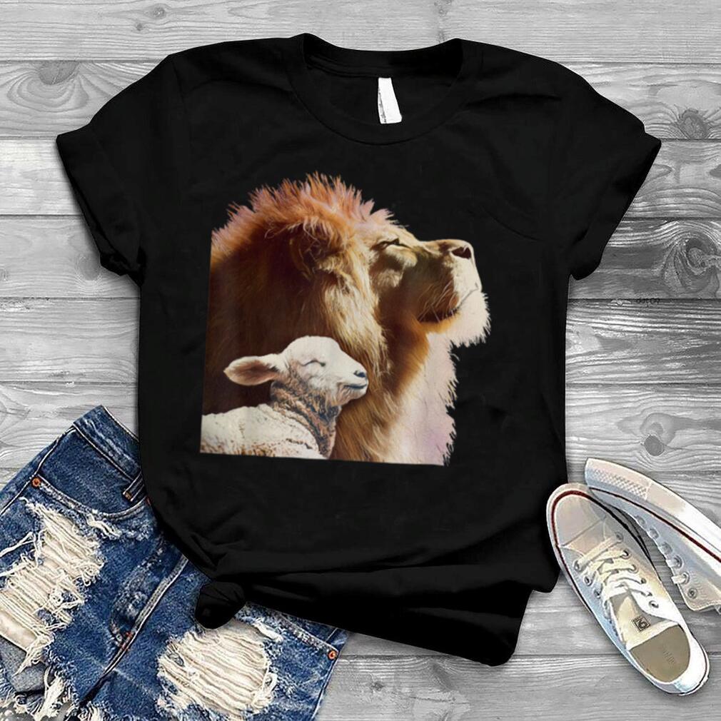 Bible Verse Religious Apparel The Lion and The Lamb T Shirt