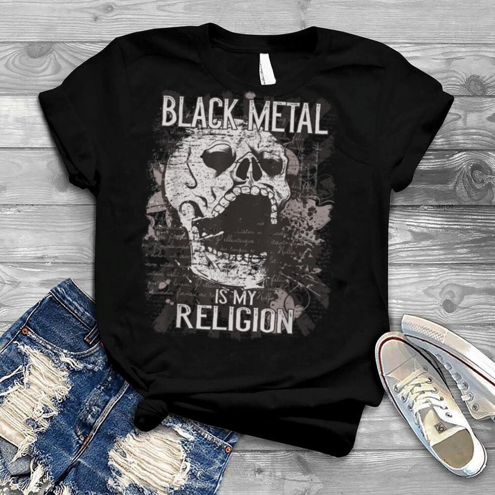 Black Metal Is My Religion I Retro Rock Skull I Guitarist T Shirt