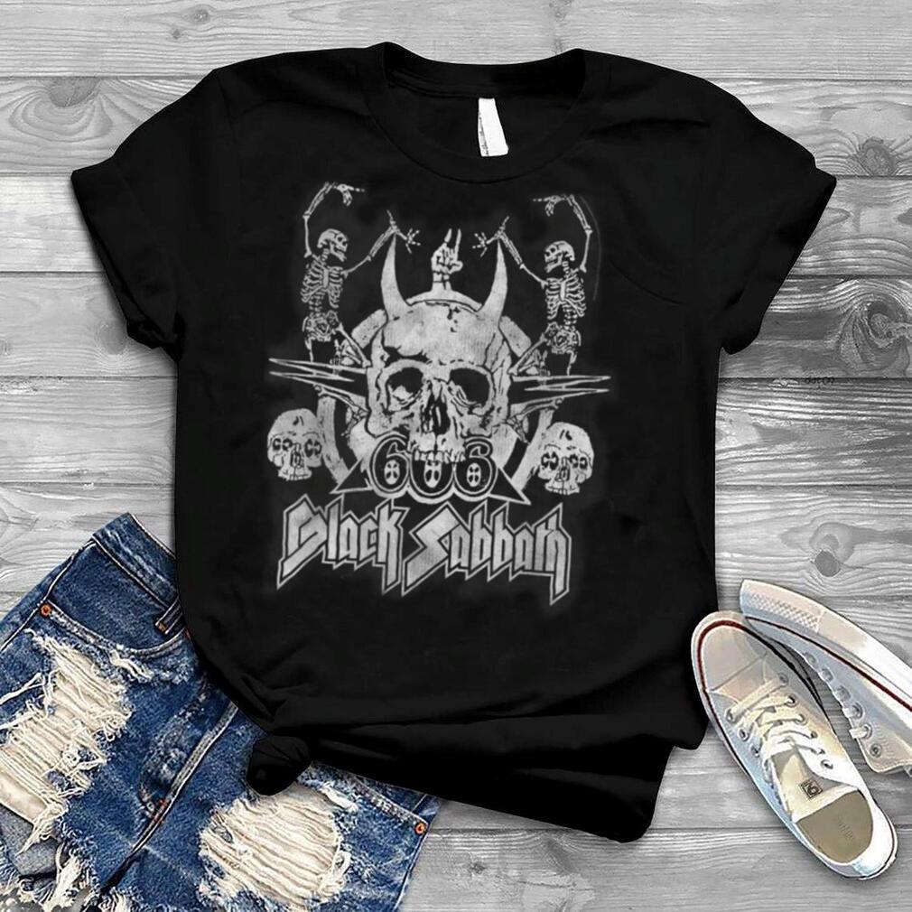 Black Sabbath Official Vintage Dancing Skeletons T Shirt