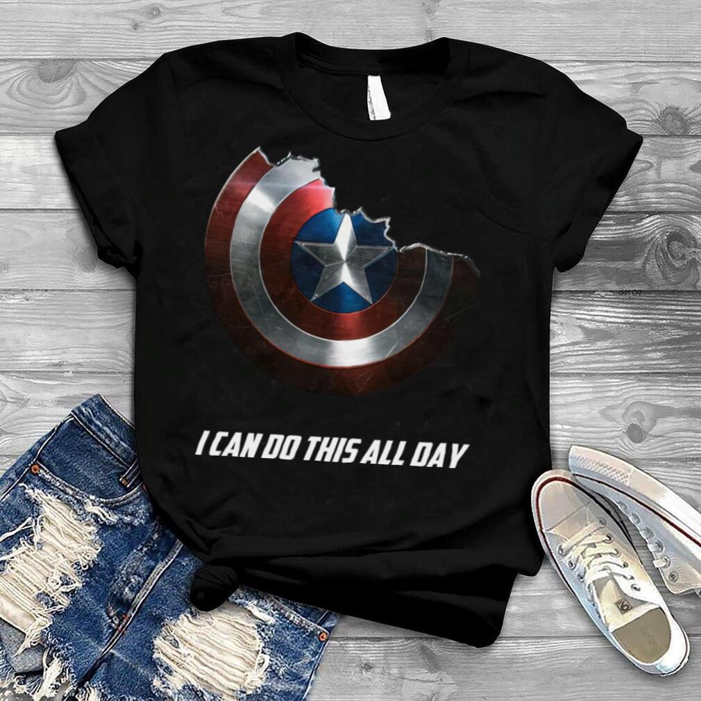 Captain America shield i can do this all day shirt