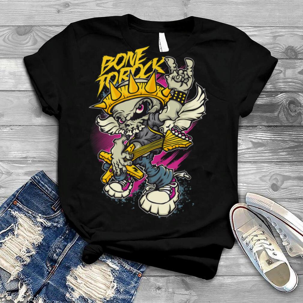 Death Metal Bone Rock Guitar T Shirt
