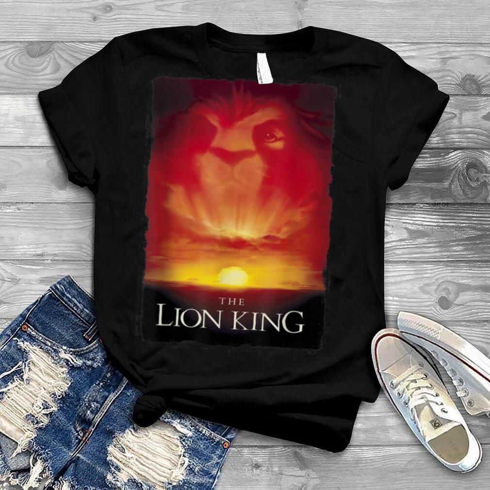 Disney Lion King Movie Poster Mufasa Sunset Graphic T Shirt