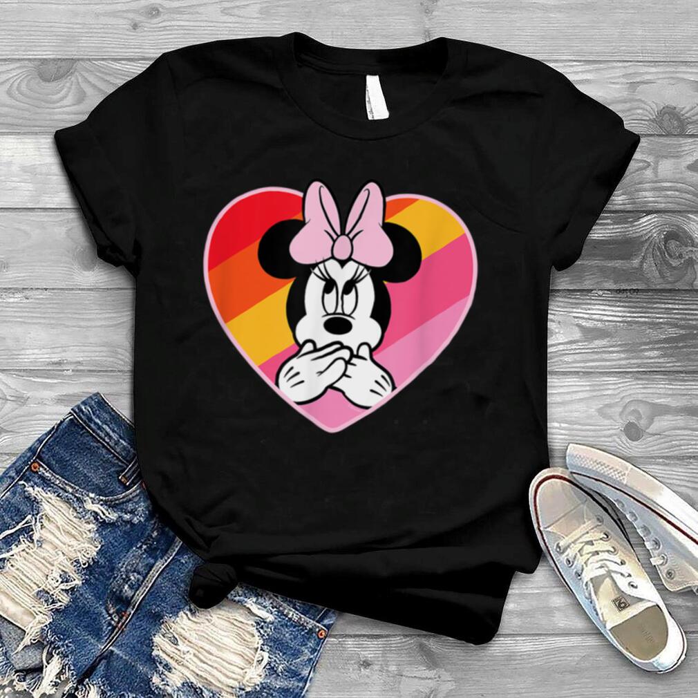 Disney   Minnie Mouse Oops Rainbow Heart T Shirt